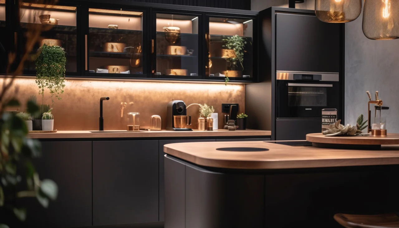 Black matt kitchen